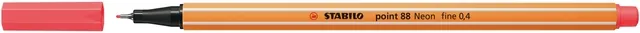 Fineliner STABILO point 88/040 F neon rood