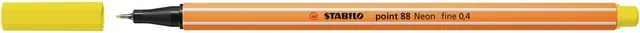 Fineliner STABILO point 88/024 F neon geel