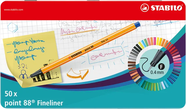 Fineliner STABILO point 88/50 F ass 59st