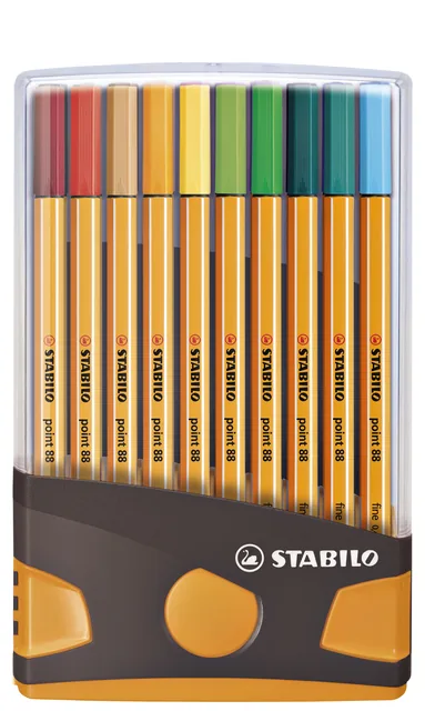 Fineliner STABILO point 88/20 etui dgs/or F ass