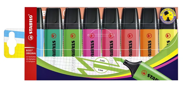 Markeerstift STABILO BOSS 70/8 8st asorti