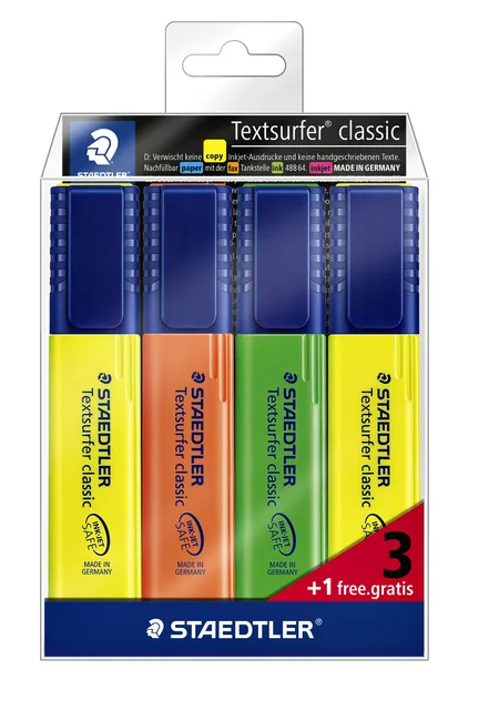 Markeerstift Staedtler 364 textsurfer 3+1 gratis