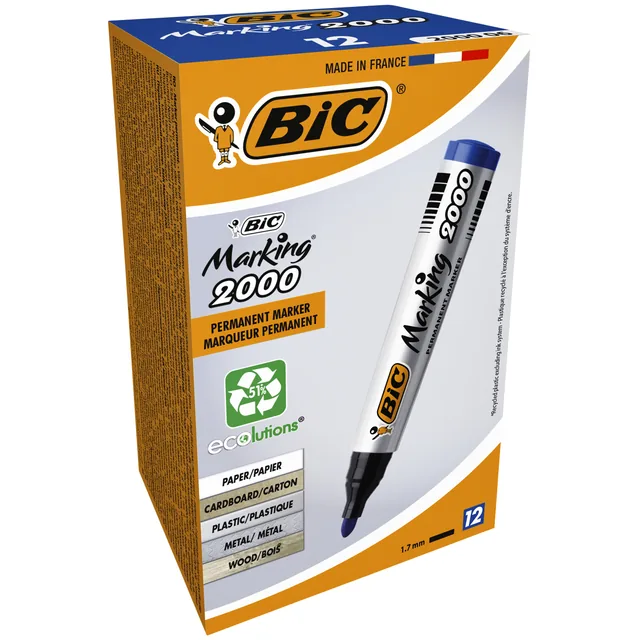 Viltstift Bic 2000 ecolutions rond L blauw