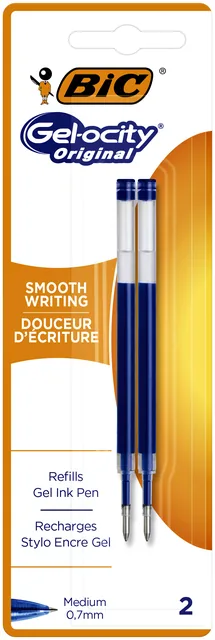 Gelschrijvervulling Bic voor div gelpennen blauw