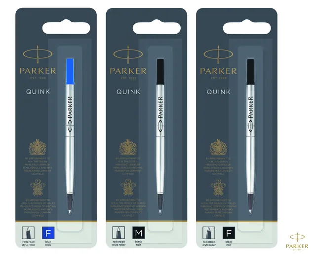 Rollerpenvulling Parker Quink F blauw