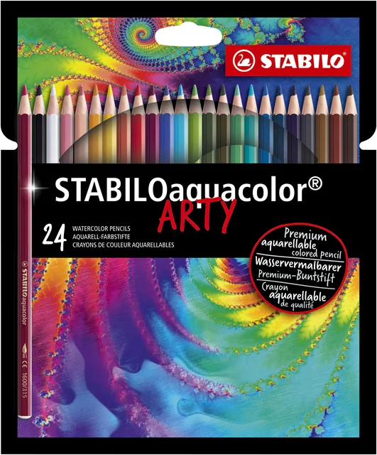 Kleurpotlood STABILO 1624 aquacolor Arty 24st ass