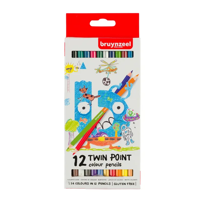 Kleurpotood Bruynzeel Kids Twin Point 12st ass
