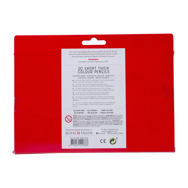 Kleurpotlood Bruynzeel Kids Thick-Short 20st ass