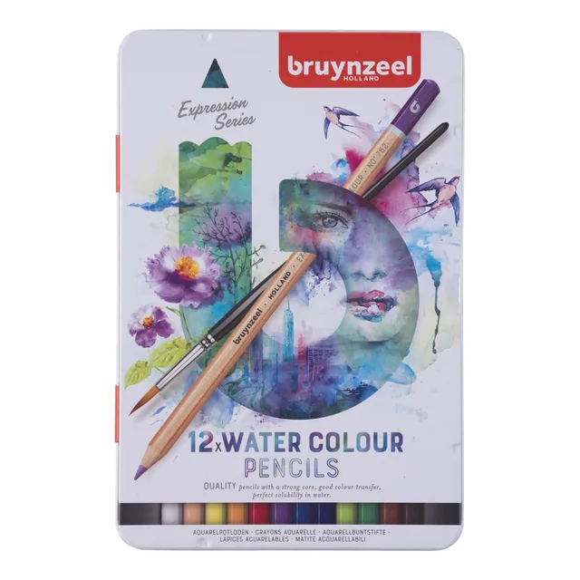 Kleurpotlood Bruynzeel Expression aquarel 12st ass