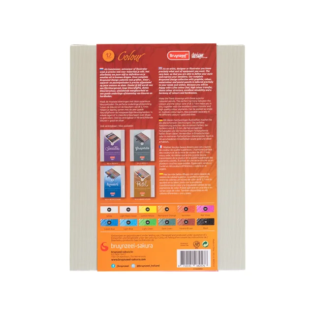 Kleurpotlood Bruynzeel Design 12st assorti