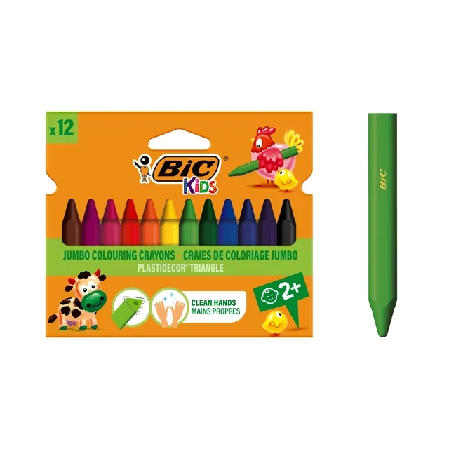 Kleurkrijt BicKids 857  Plastidecor assorti