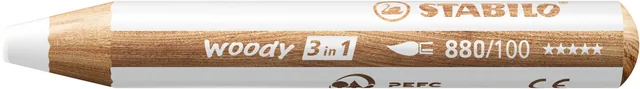 Kleurpotlood STABILO 880 woody 3 in 1 wit