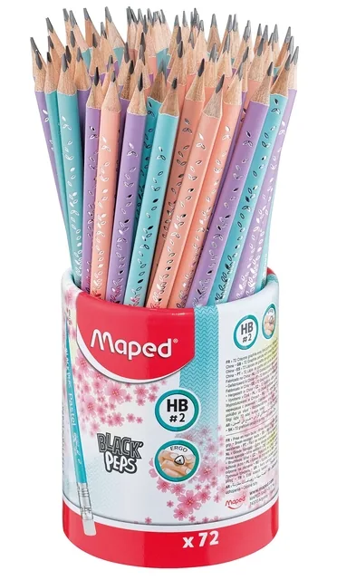 Potlood Maped BlackPeps pot 72 stuks pastel