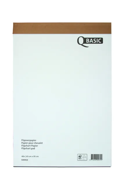 Flipoverpap Qbasic 65x95cm blanco/ruit 74gr