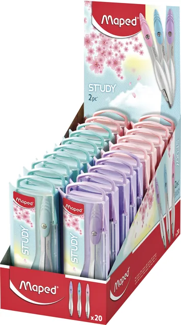 Passer Maped Study 2-delig display á 20st pastel