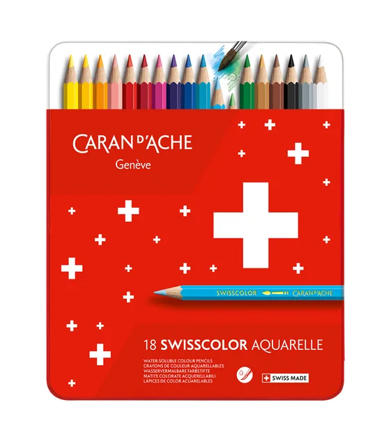 Kleurpotl Caran d Ache swisscolor aquarel 18st ass