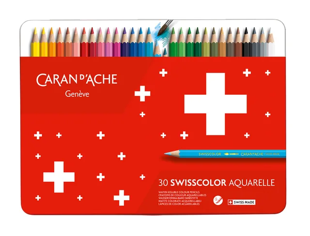 Kleurpotl Caran d Ache swisscolor aquarel 30st ass