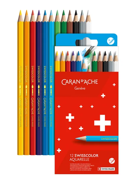 Kleurpotlood Caran d Ache aquarel doos 12st