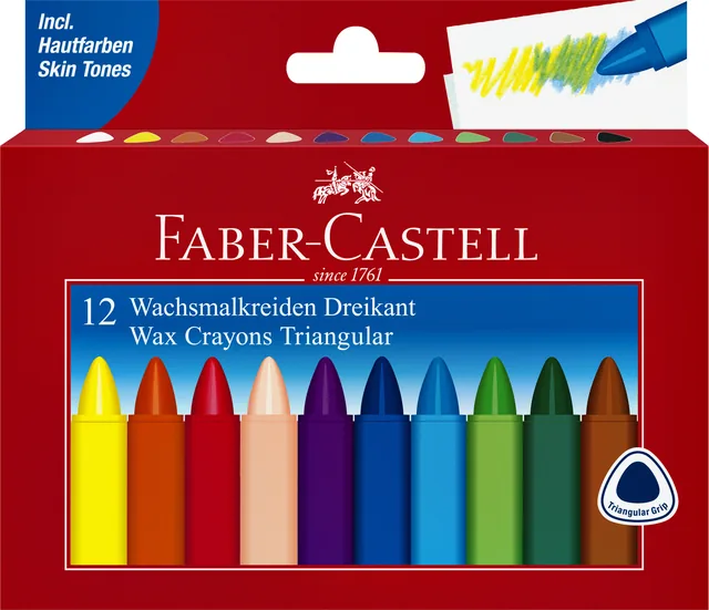 Waskrijt Faber-Castell driehoekig ass