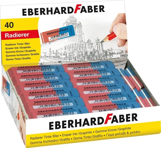 Gum Eberhard Faber EF-585443 rood/blauw