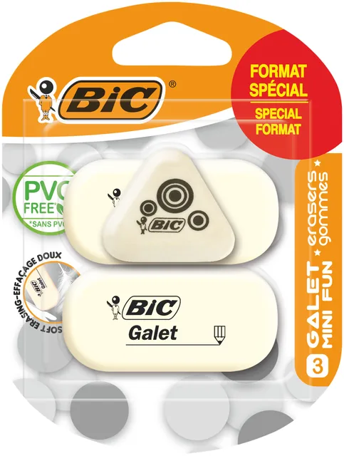Gum Bic Galet pvc vrij 3 formaten