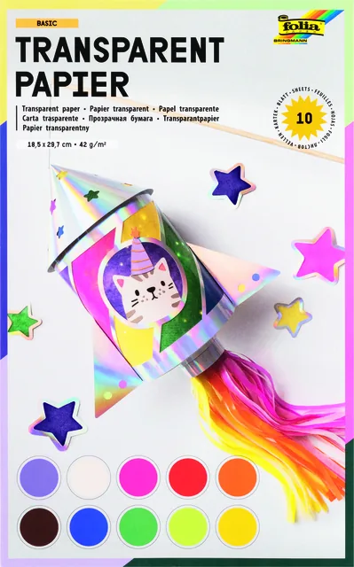 Transparant papier Folia 18.5x29.7cm 42gr 10v 10kl