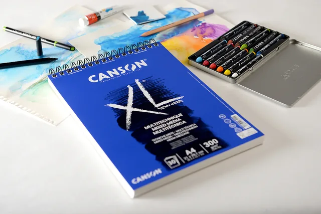 Mixed mediapapier Canson XL Textured 300gr A3 wit