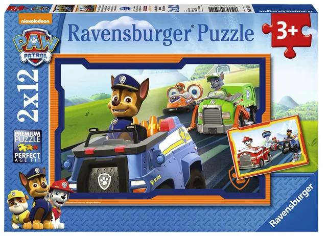 Puzzel Ravensburger Paw Patrol in actie 2 x12st