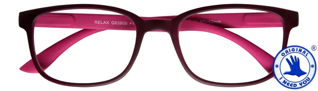Leesbril I Need You +2.50dpt Relax rood-roze