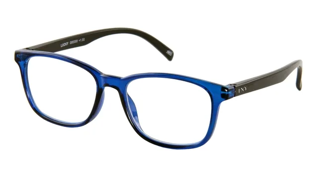 Leesbril I Need You +2.00dpt Lucky blauw-zwart
