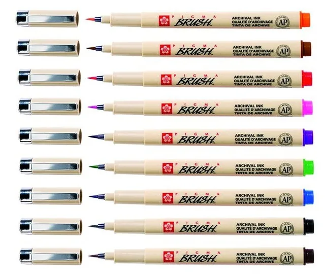Brushstift Bruynzeel Sakura Pigma 9st ass