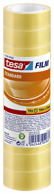 Plakband tesafilm Standaard 10mx15mm tr 10rol