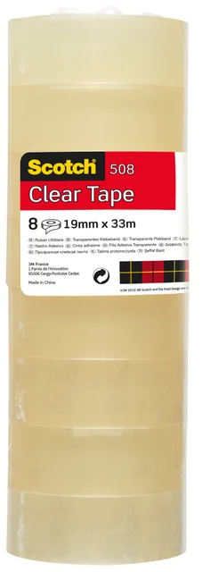 Plakband Scotch 508 19mmx33m transparant