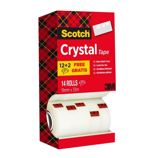 Plakband Scotch Crystal 600 19mmx33m tr 12+2