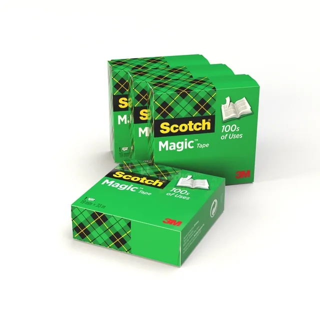 Plakband Scotch Magic 810 19mmx33m tr  4 rollen