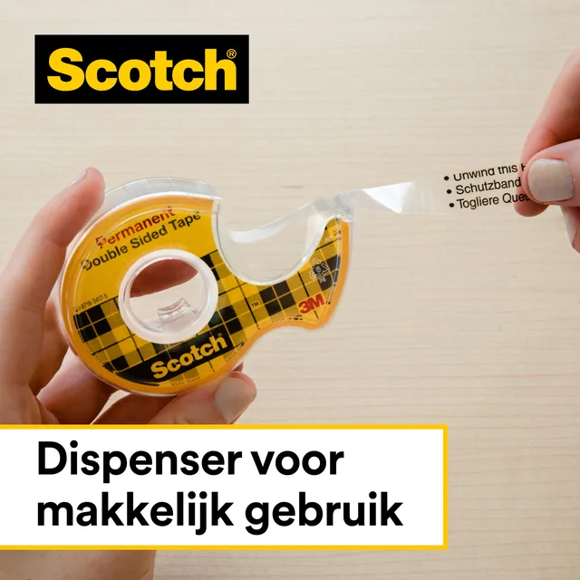 Plakband 3M Scotch 12.7mmx6.3mm met houder 2Z