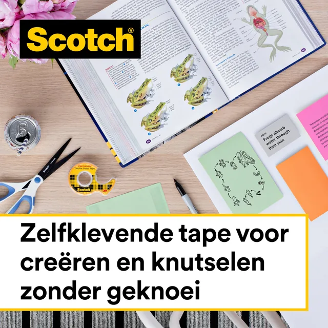 Plakband 3M Scotch 12.7mmx6.3mm met houder 2Z