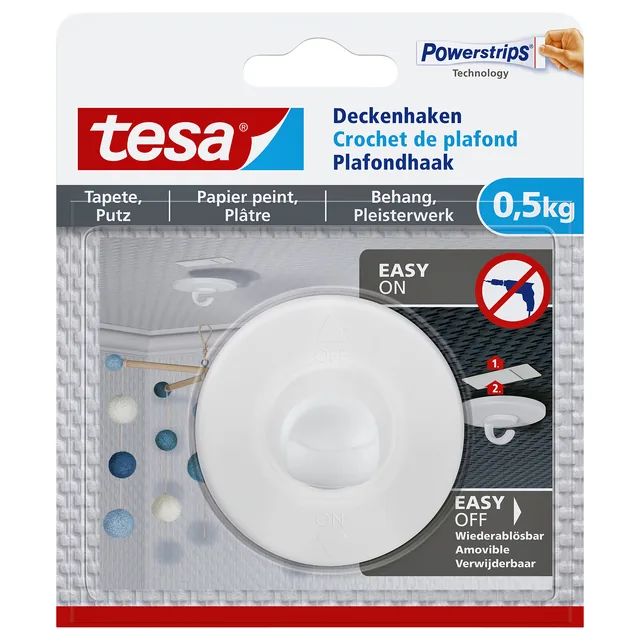Plafondhaak tesa behang zelfkl 0.5 kg