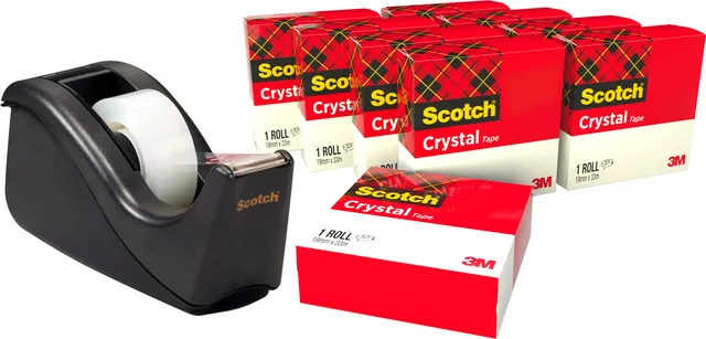 Plakband Scotch Crystal 600 19mmx33m tr plakbandh