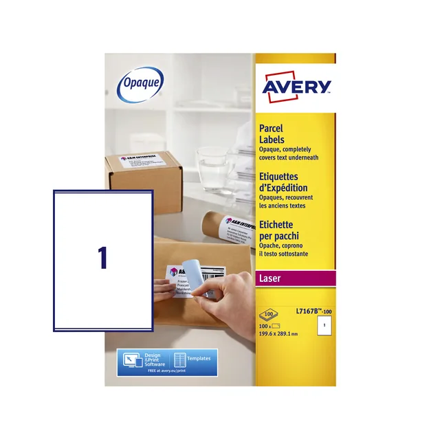 Etiket Avery L7167B 199.6x289.1mm 100st