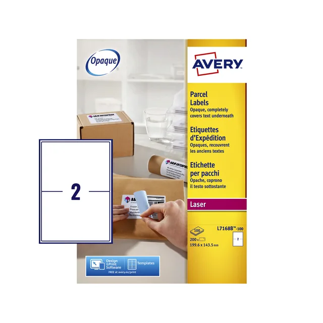 Etiket Avery L7168B 199.6x143.5mm 200st