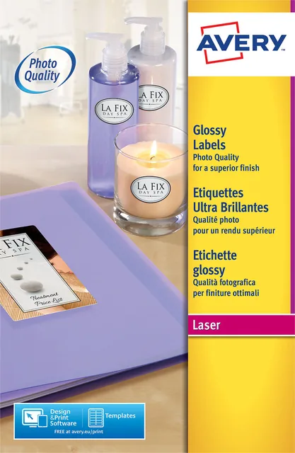 Etiket Avery L7767-40 210x297mm A4 gl wit 40st