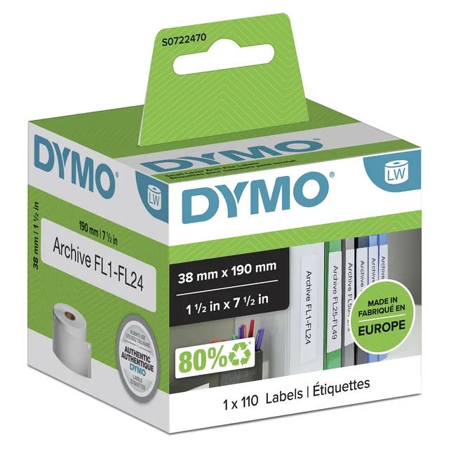 Etiket Dymo LabelWriter multif 38x190 wit