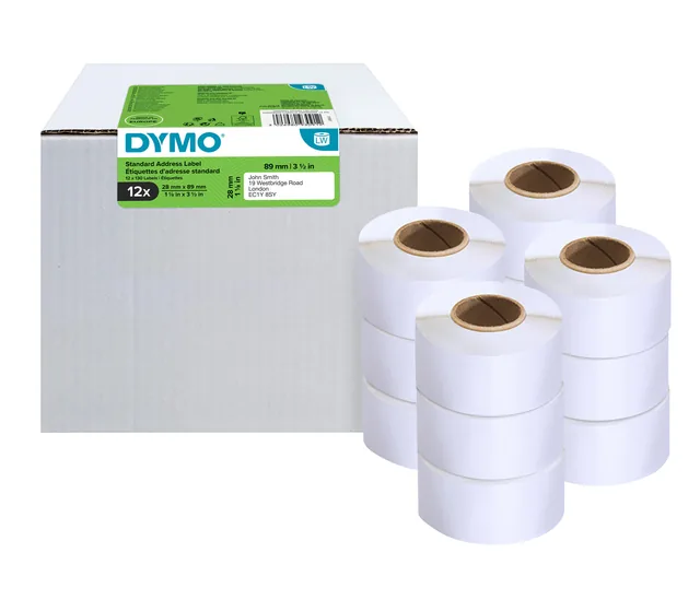 Etiket Dymo LabelWriter adressering 28x89 12st wit