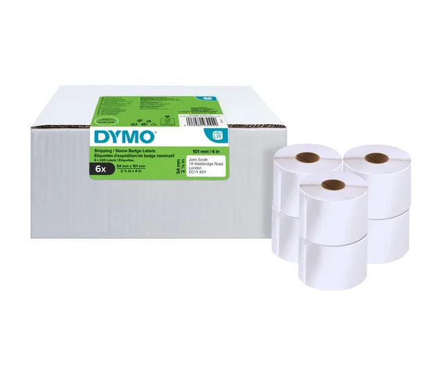 Etiket Dymo LabelWriter naamkaart 54x101 6st wit