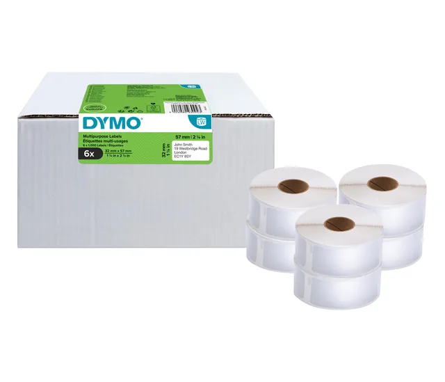 Etiket Dymo LabelWriter multif 32x57 6st wit