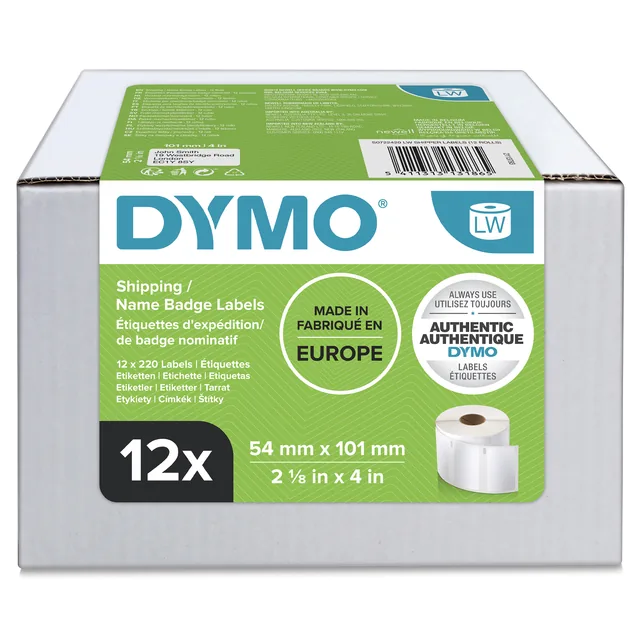 Etiket Dymo LabelWriter naamkaart 54x101 12st wit