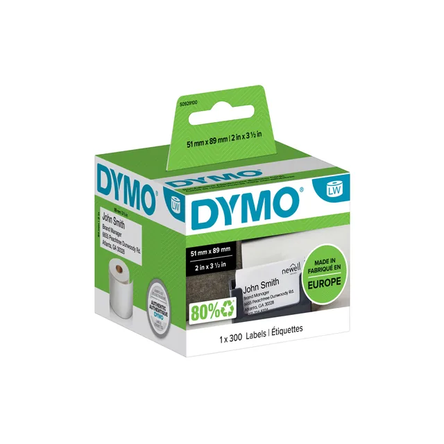 Etiket Dymo LabelWriter visitekaart 51x89 wit