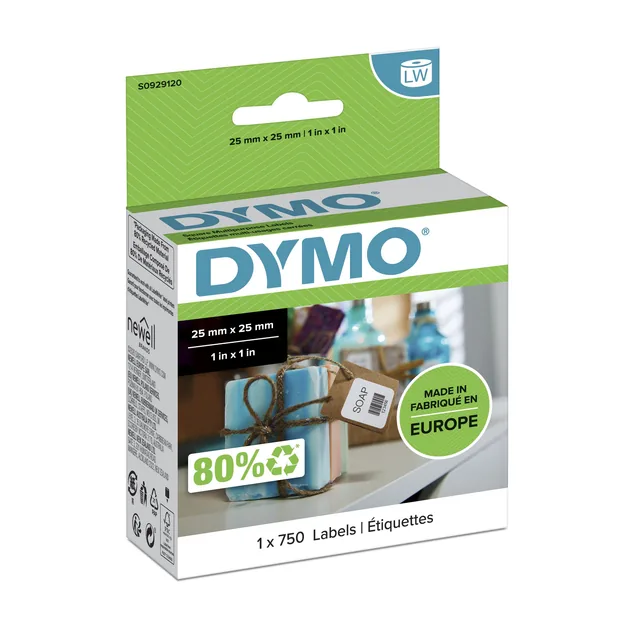 Etiket Dymo LabelWriter multifunctioneel 25x25 wit