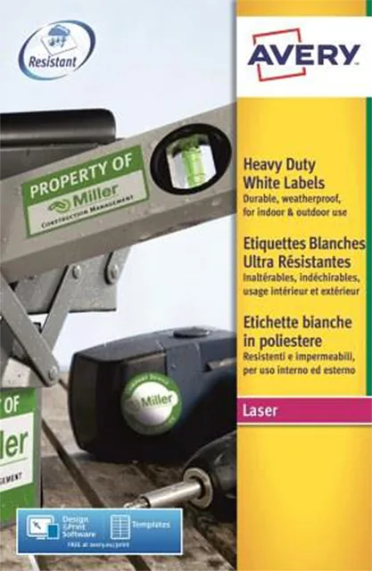 Etiket Avery L7060-20 63.5x38.1mm wit 420st